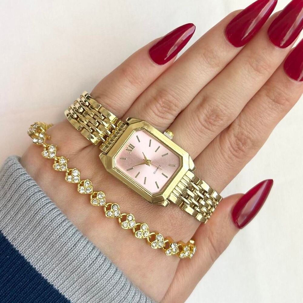 Vintage Inspired Luxury Gold Tone Watch